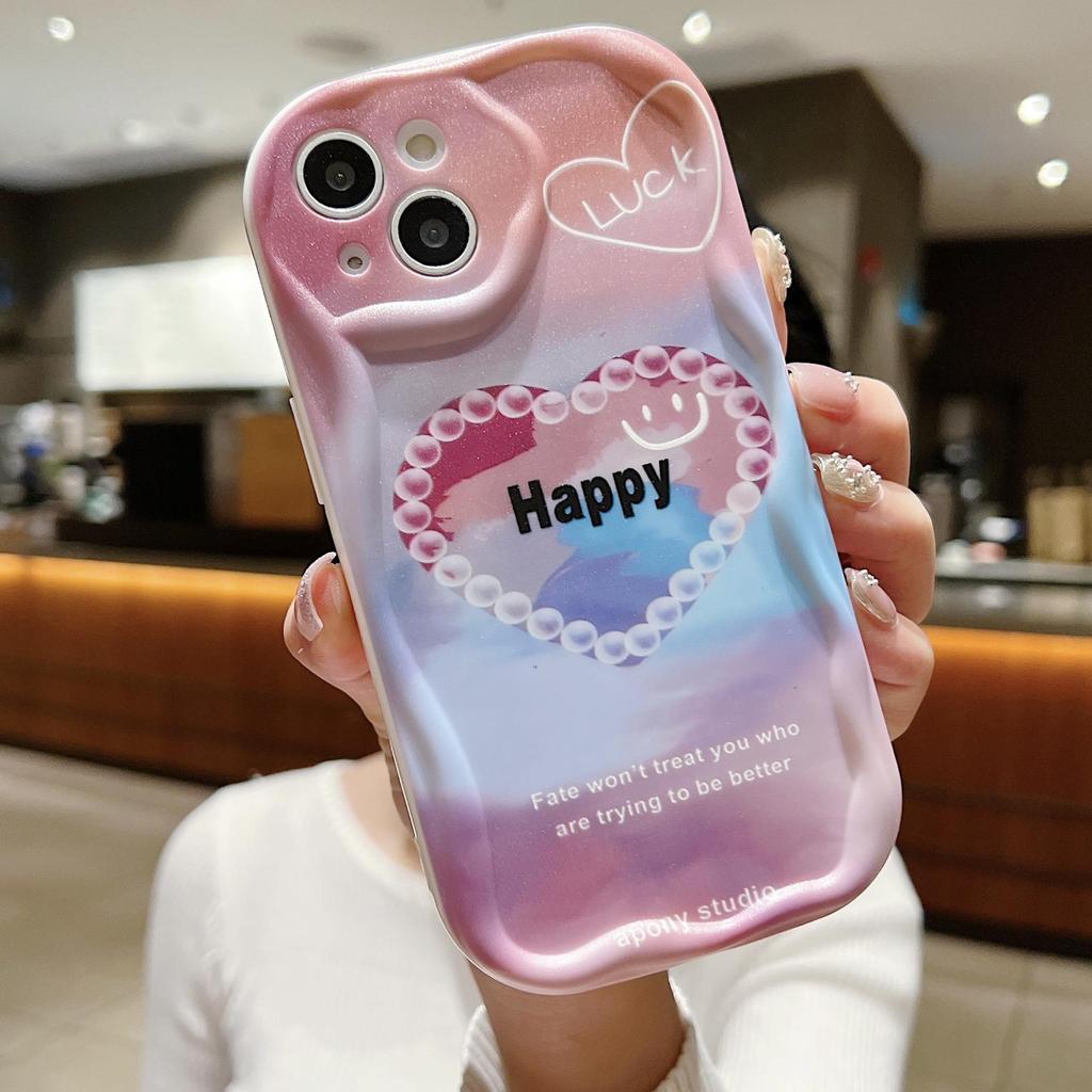 Husă drăguță din silicon pentru Xiaomi Redmi Note 13 12 11 Samsung A54 A24 A14 Oppo A78 A58 A38 Infinix Note 30 Pro Funda Happy Heart Cover moale TPU