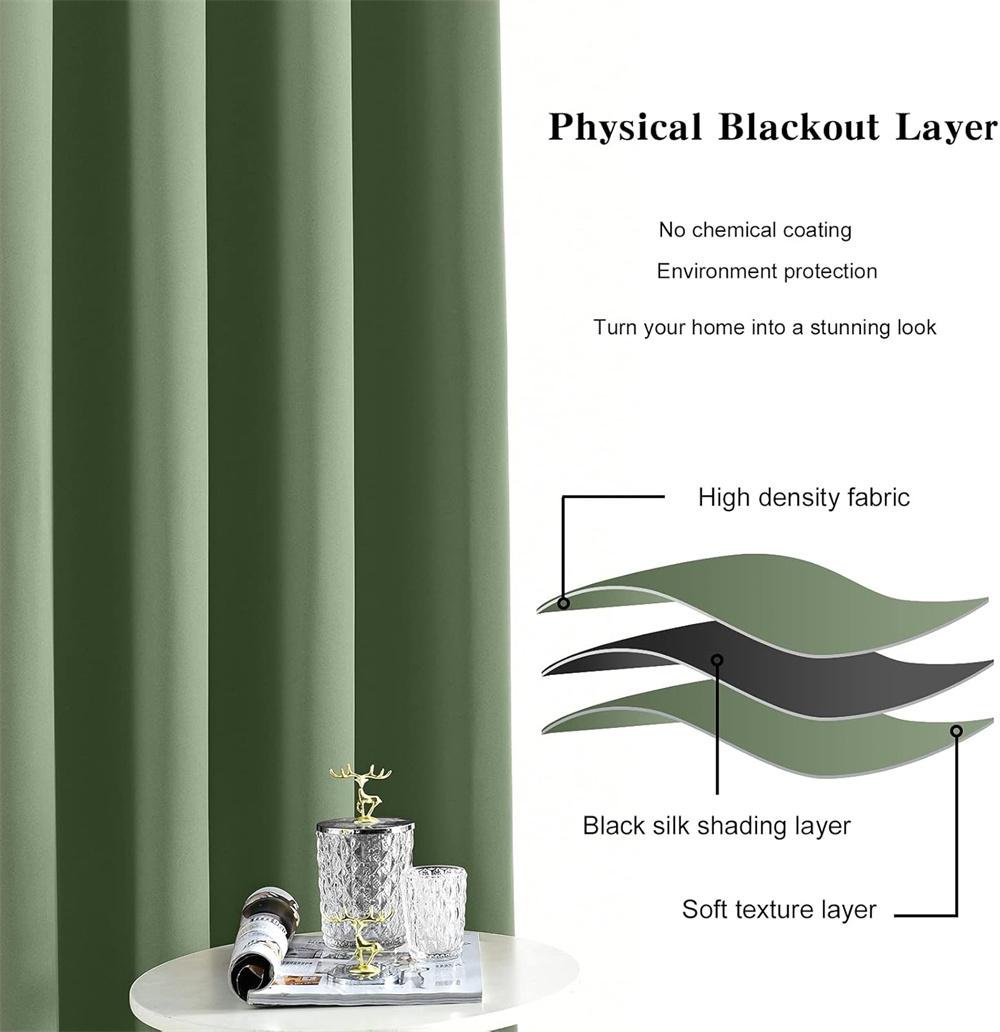 

310 см высокие шторы для гостиной 80-95% затемнение спальни окна шторы шумоподавляющие шторы W150xH270cm 1piece&Pull Pleated Tapes зелёный