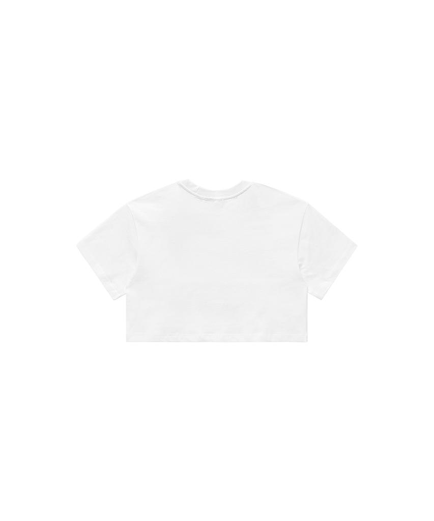 Meuameu Logo Wide Crop T-Shirt
