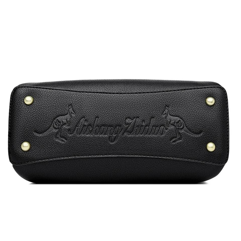 Stylish Women'S Bag Long-Lasting Leather With Comfortable Double Handles Removable Shoulder Belt Spacious And Versatile Function