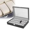 24 Black Watch Storage Box Case Bracelet Bangle Jewelry Display Collection Tray