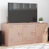 VidaXL TV Cabinet Pink 99x39x44 Cm Steel, TV Bench, TV Unit, Multimedia Cabinet, TV Sideboard, Hi-fi Cabinet, Center of 841644