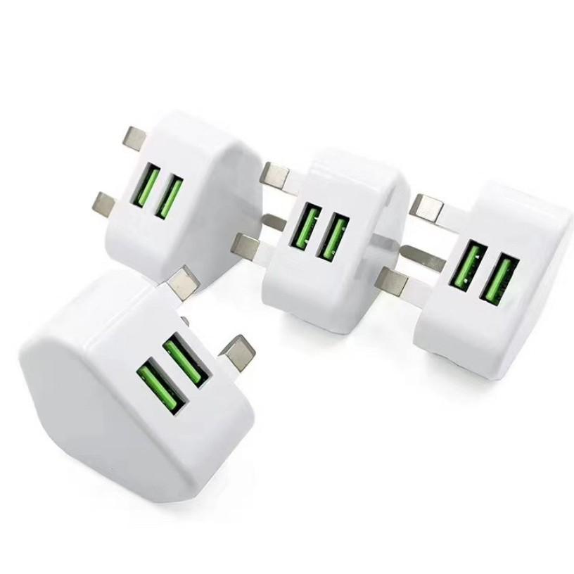 Dual USB 5V2A Fast Charger, CE Certified, UK Plug Power Adapter