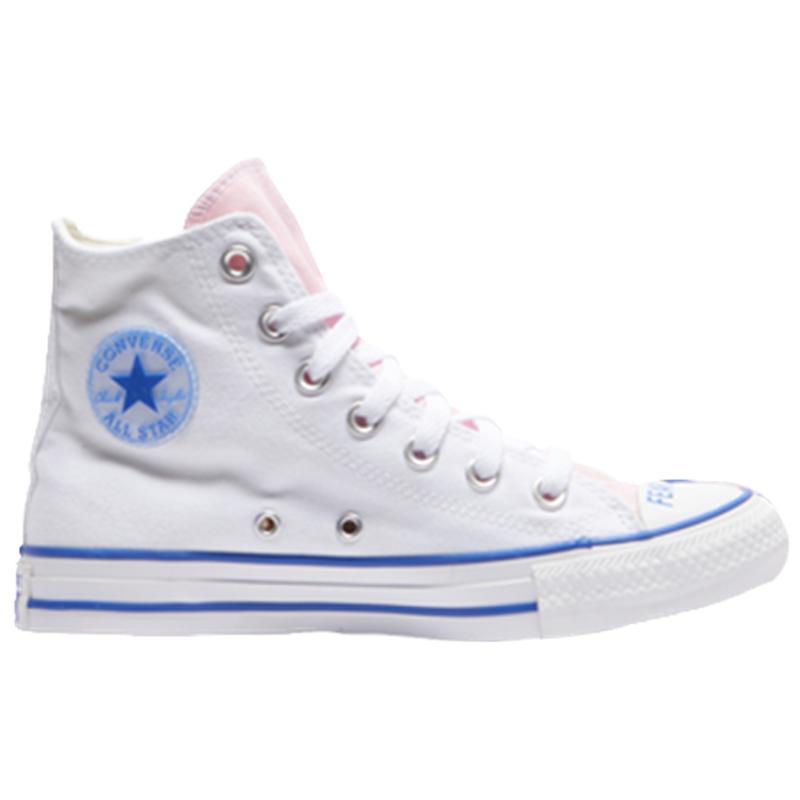 Converse Chuck Taylor All Star Comfortable and Versatile Non-Slip Abrasion Resistant High Top Espadrilles Women's Pink White