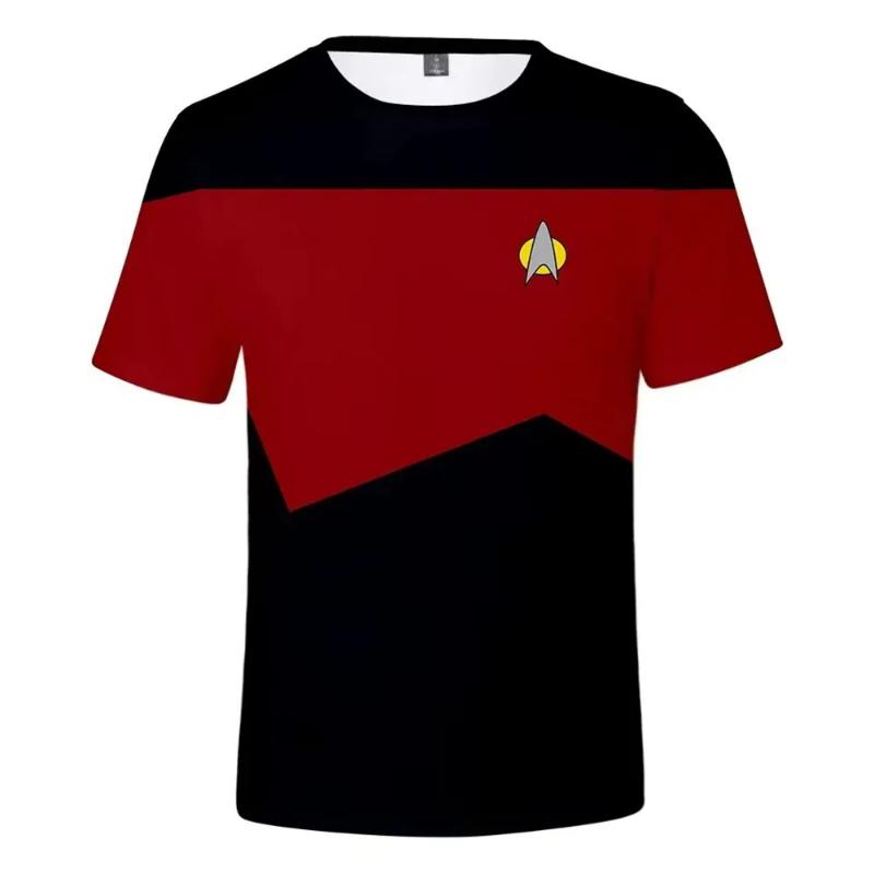 Fashion Men s Crew Neck Short Sleeve 3D Casual Color Printing Casual Short Sleeve Crew Neck T-Shirt XS