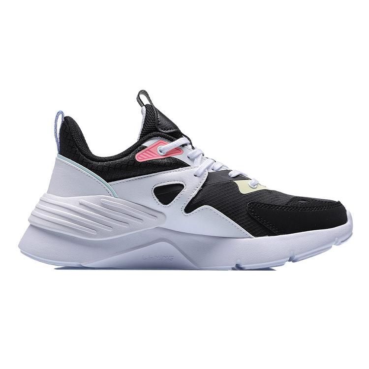 Li Ning EXD Casual Shoes Women's Low Top Black/White/Pink AGLR002-2