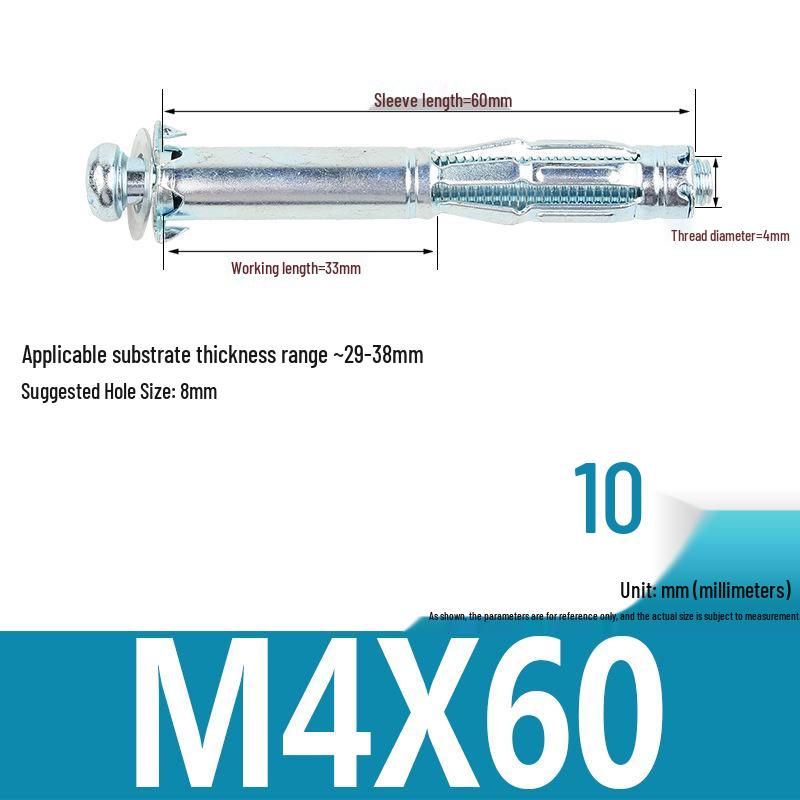 Plastic Petal Nut Expansion Screw for Hollow Sheet Metal - Fixed Lantern Rivet Expansion Bolt