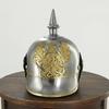 Silver German Pickelhaube Spike Helmet Prussian Eagle Decorative Item Halloween Christmas Gift