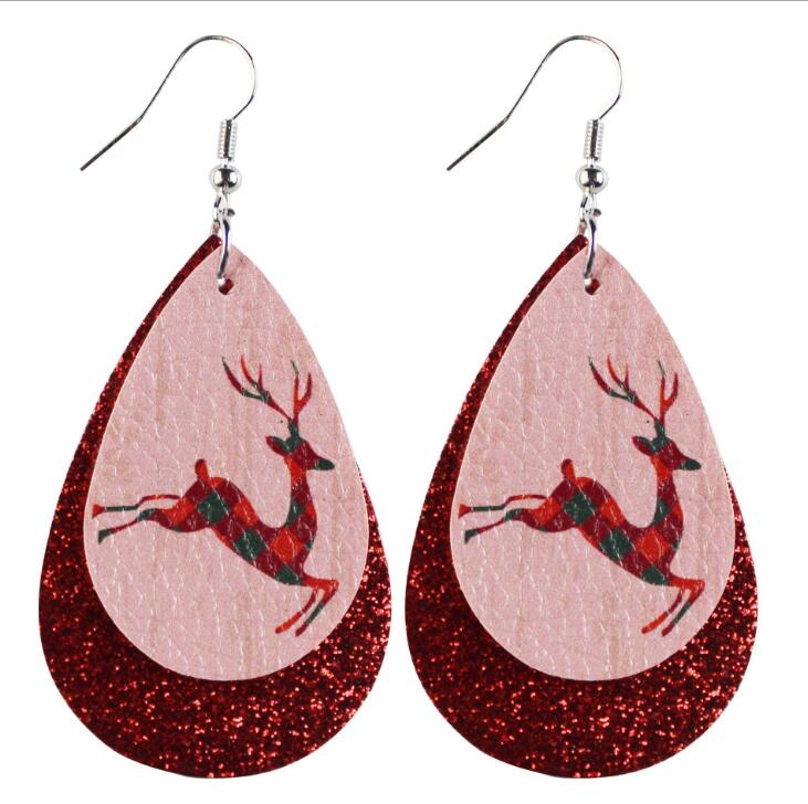 2025 New Fashion Women Christmas Santa Claus Snowman Drop Shaped Earrings Women Cute Christmas Party Earrings Jewelry Gifts