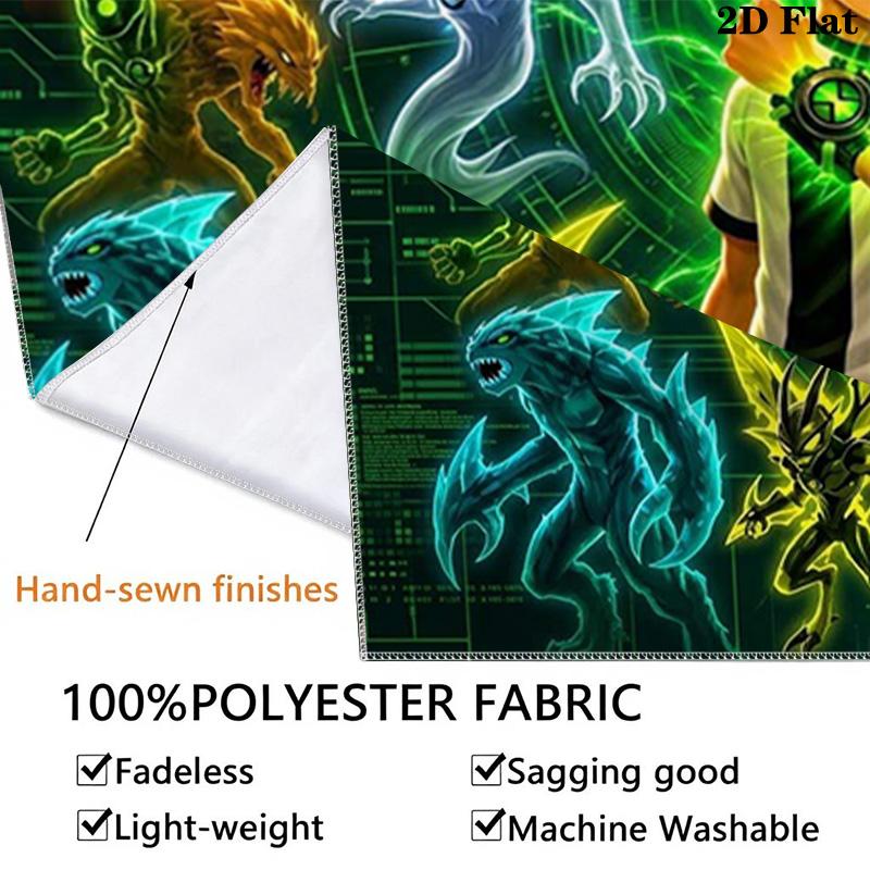 ben 10 Wall Tapestry Aesthetic Wall Hanging Printed Fabric Blanket Decorative Tapestries for Bedroom Living Room Home Decor