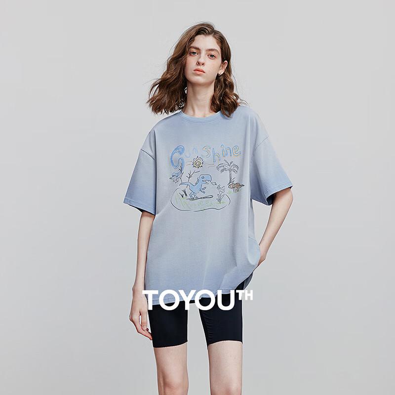 Chuyu Women s American Retro Gradient Cartoon T-Shirt XL