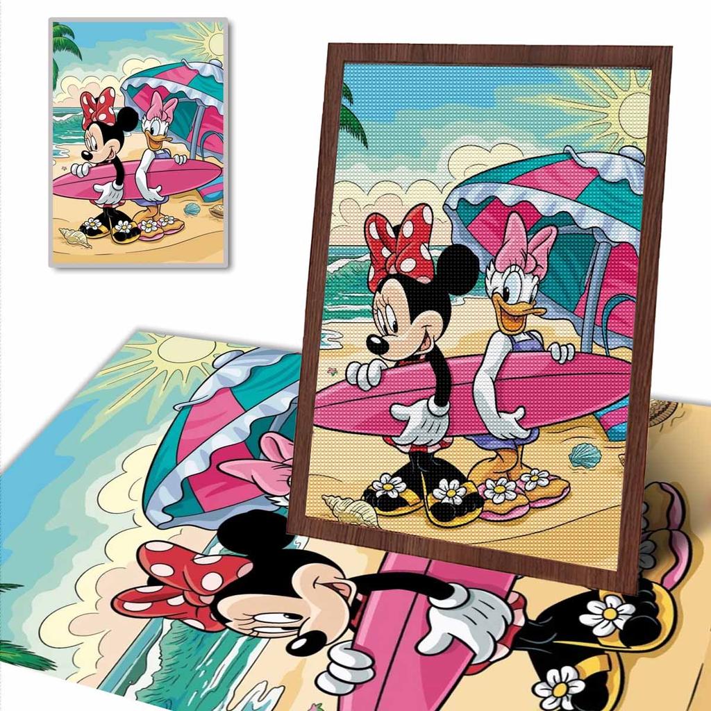 DIY Diamond Painting Minnie and Des Cross Stitch Kit Mosaic Art Diamond Painting Full Circle Diamond Home Decoration