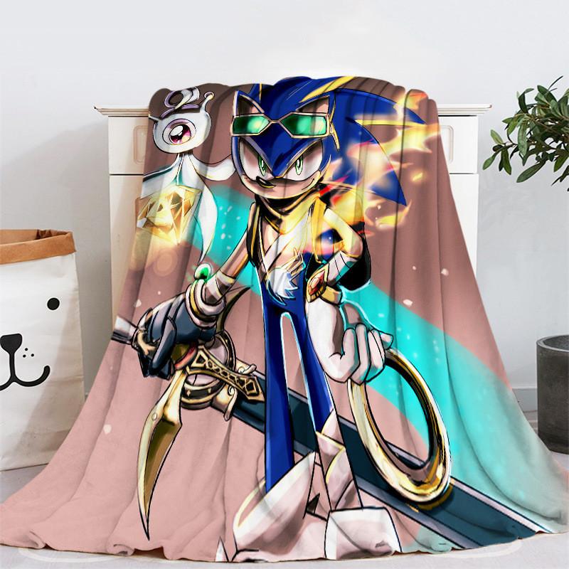 Entzückende Sonic Igel Plüsch Fleece Decke Für Kinder Perfekt Für Winterlichen Komfort