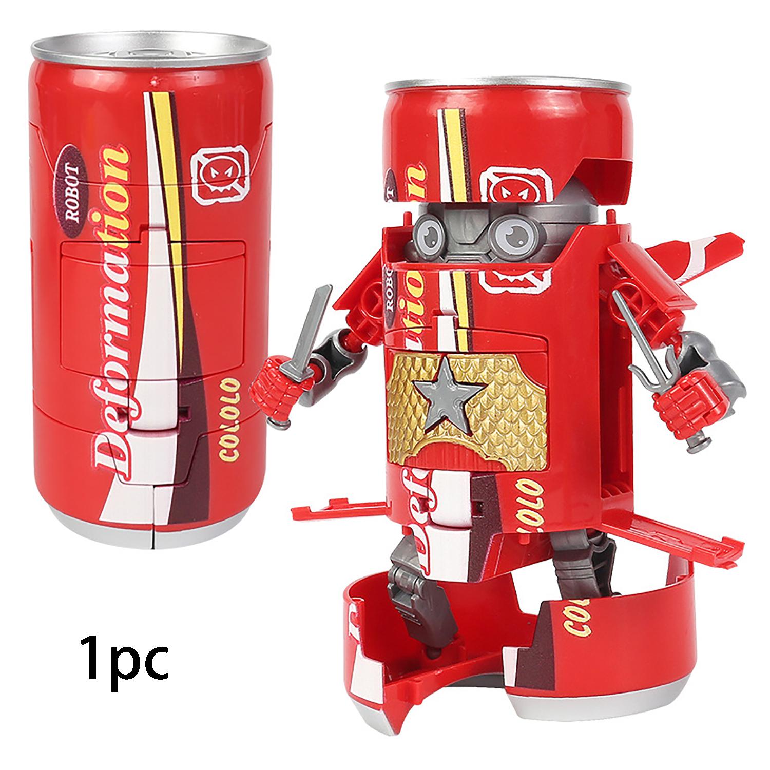 

Children s soda deformation toy robot can freely change the shape of beverage and interact with parents красный