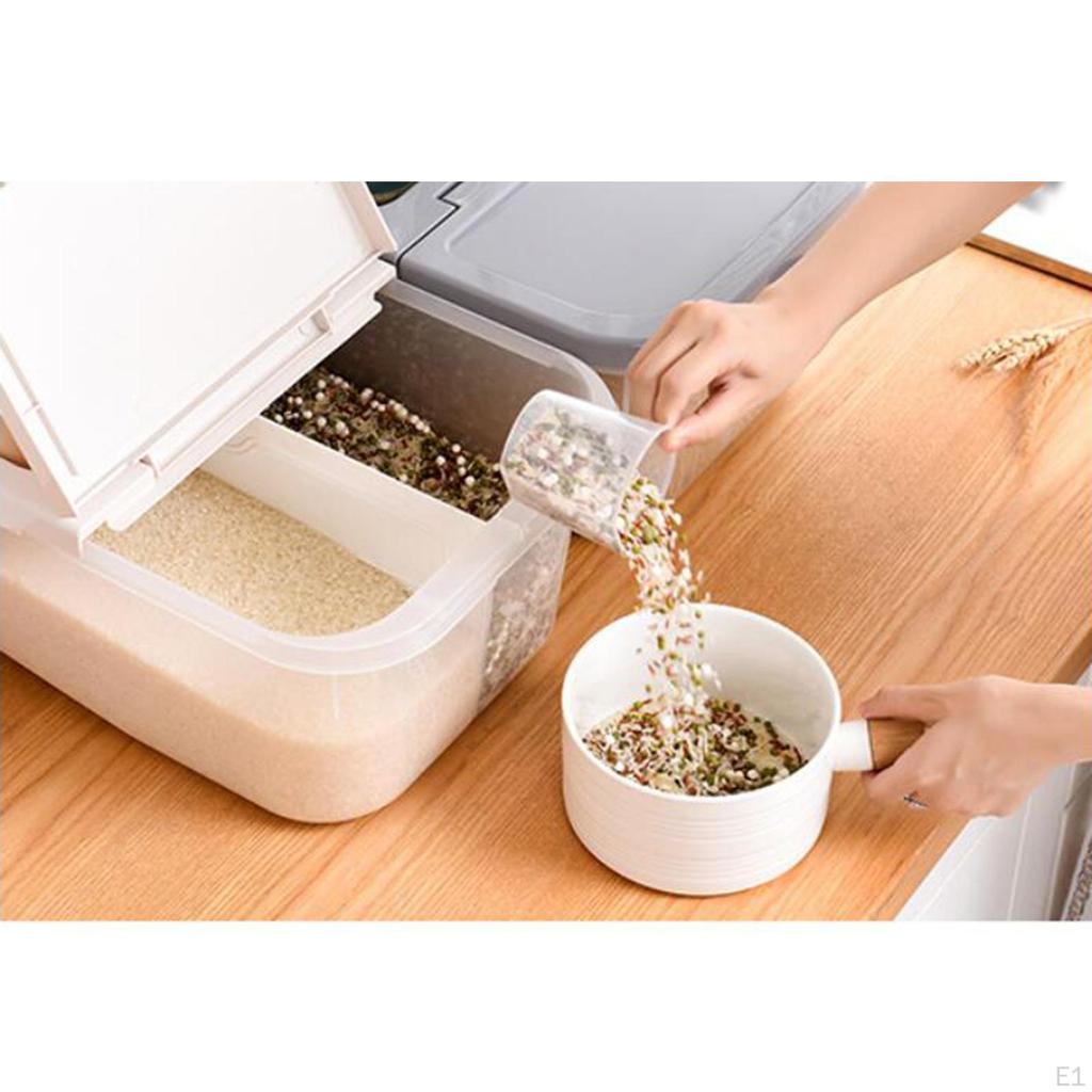 10L Transparent Rice Container Storage Bucket Kitchen Organization Crisper for Dry Food