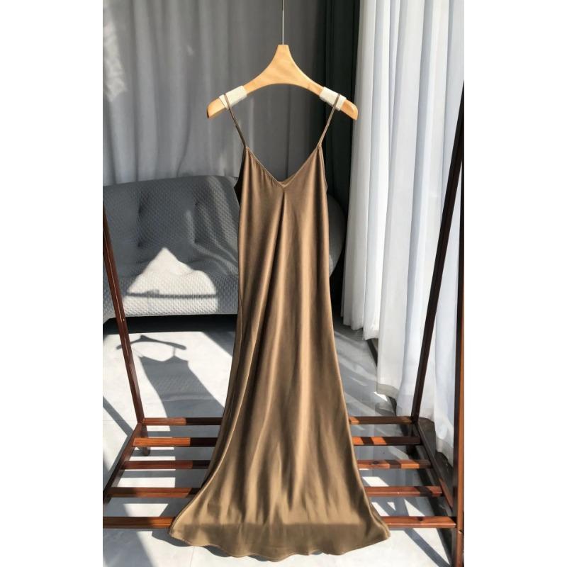 Silk Sexy Women's Beach Dress Women's Beach Wear Party Dress Set Summer Vacation Robe