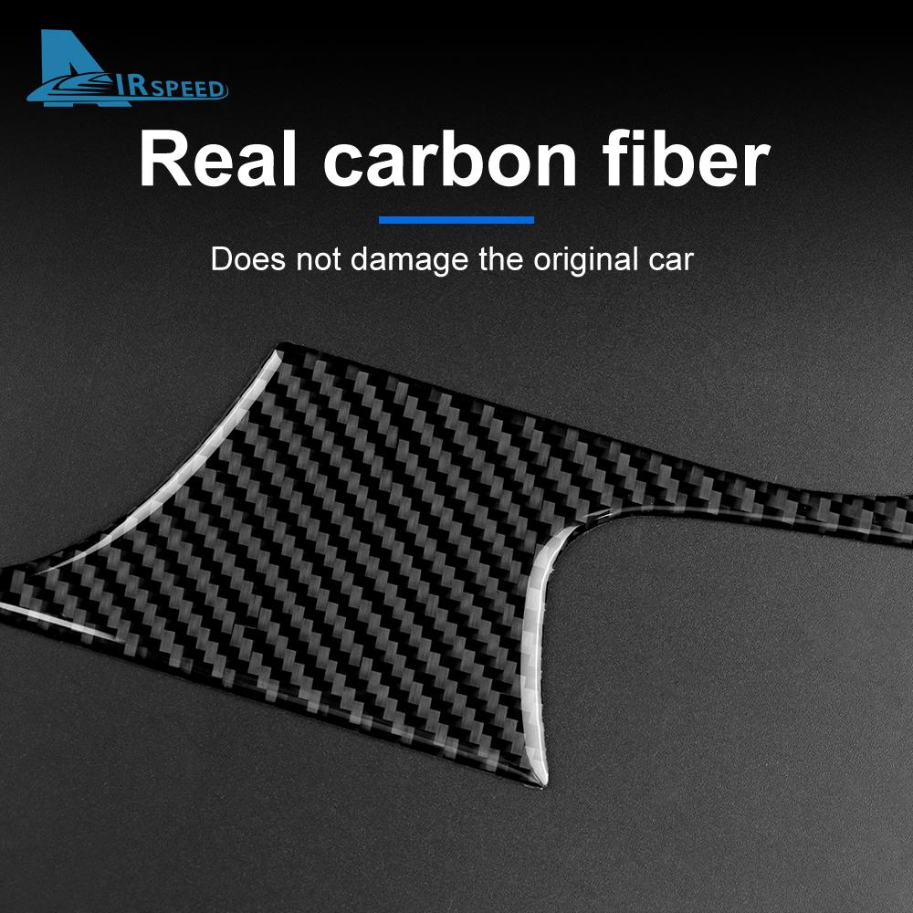 Cover For Ford Mustang 2015 2016 2017 2018 2019 2020 2021 2022 2023 Real Carbon Fiber Gear Shift Car Center Console Sticker