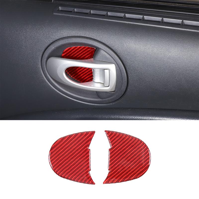 Soft Carbon Fiber Car Inner Door Bowl Handle Frame Trim Sticker For Mitsubishi Eclipse 2006-2011 Auto Interior