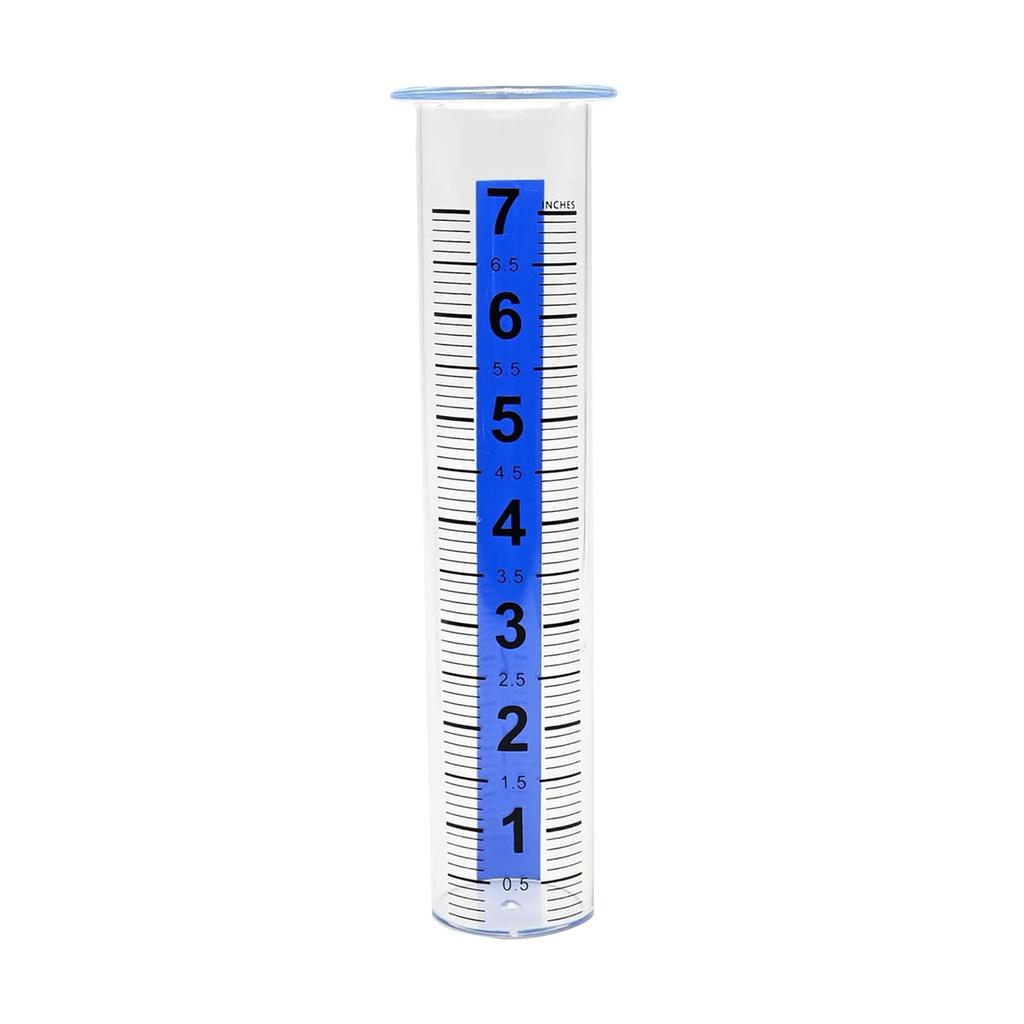 7 Inch Blue Striped Rain Gauge For Outdoor Large Font Rain Gauge With Thickened Plastic Large Digital Rain Gauge Tube