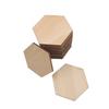 10-120mm Wooden Hexagon Blank Slices Unfinished Wood Discs Hanging Embellishments Art Crafts for DIY Crafting Wedding Christmas