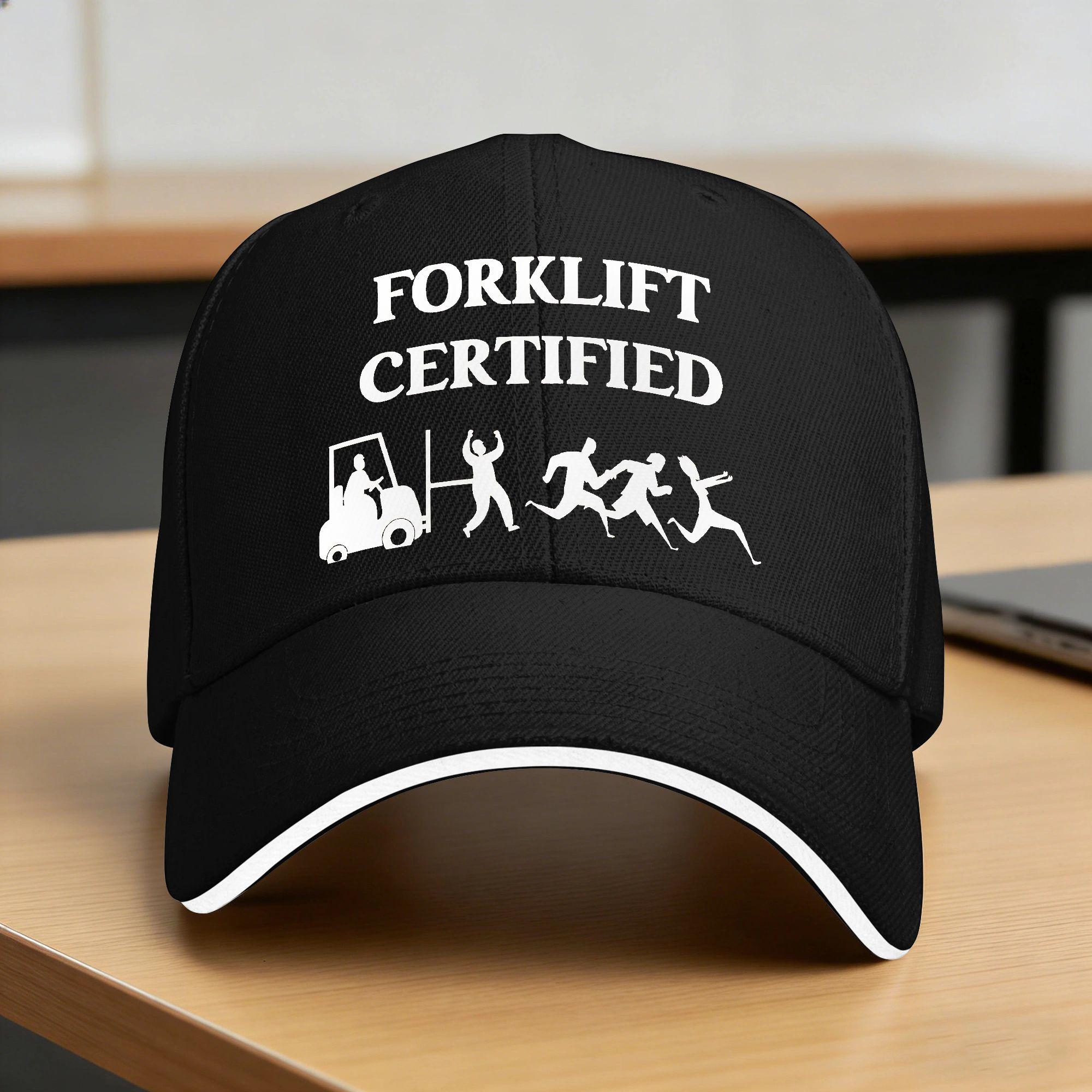Freedom Outdoors Women's Pink Forklift Certified Funny Forklift Retro Vintage Baseball Cap Tennis Skate Hip Hop Hats Men Adult Casual Print Snapback Cap Cm