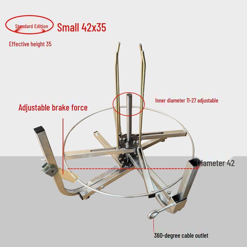 Vertical Wire Reel Stand: Electrician's Wire Payout Rack & Pulling Tool