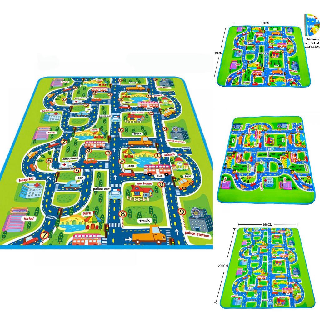 City Road Children Play Mat With Soft Foam Surface And Educational Design For Kids