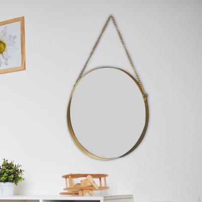 Wall Mirror Bathroom Round Home Decorative Metal Frame Mirrors Vanity for Bedroom Over