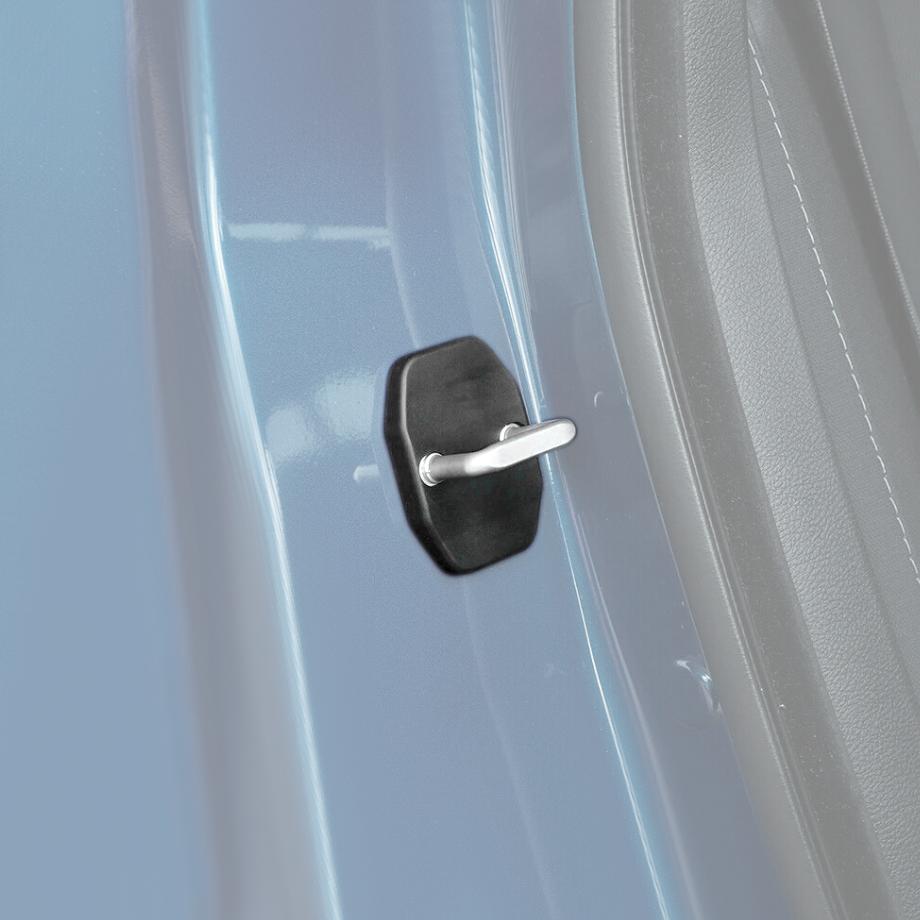 4P Black Door Lock Cover Protector Trim Accessories For Dodge Ram 1500 2010-2025