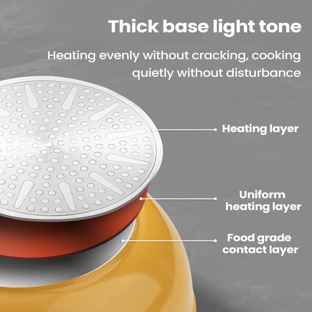 Frying Pan Multifunctional Alloy Skillet With Lid 1.9L Nonstick Frying Pan Skillet For Grilling Home Saute Baking Apartment Meal