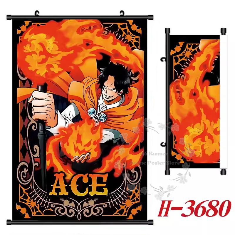 P-One P-Piece Hd Poster Scroll Painting Peripheral Hanging Painting Bedside Living Room Background Wall Cloth Painting
