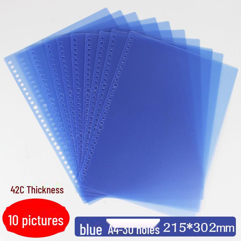 5-Pack Frosted A4 Detachable DIY Loose-Leaf Book with Colored Cover, A5/B5 Opening Ring Hole Folder