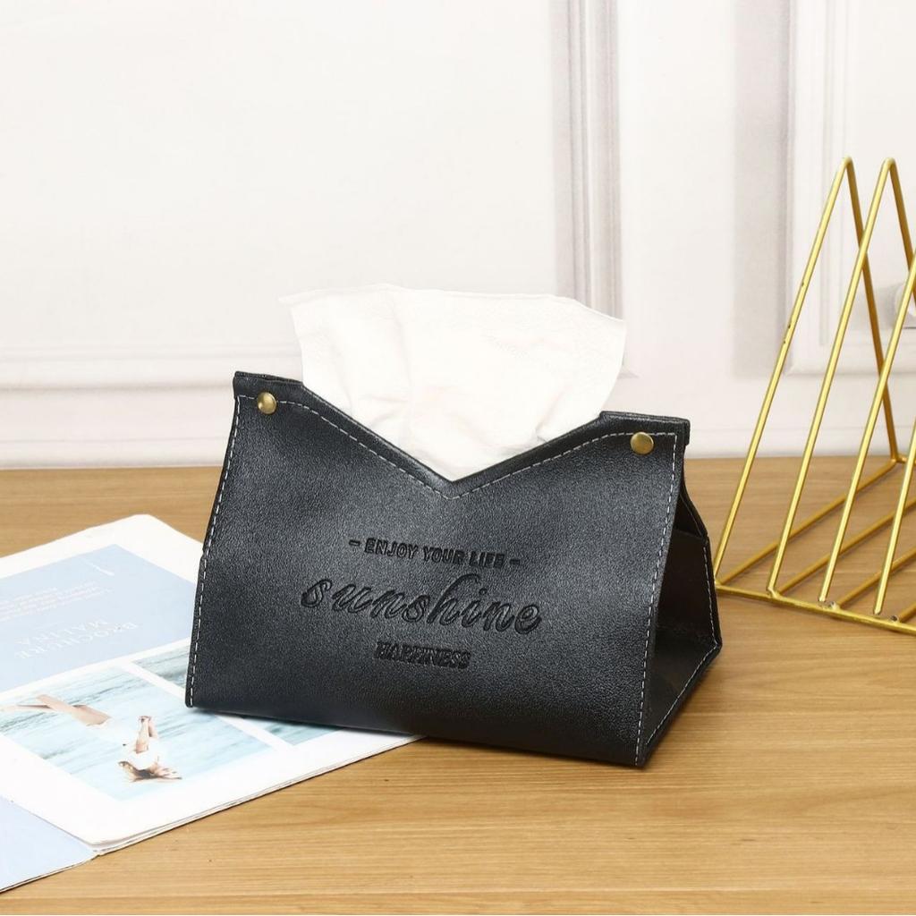 PU-Leder Taschentuchbox Halter Langlebige Weiche Synthetikleder Abdeckung für Zuhause Büro Auto Tischplatte Verwendung mit Einfachem Nachfüll Design
