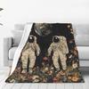 Cute Safari Animals Print Fleece Blanket Boho Nature Style Soft Warm Throw Interior Decoration Bedding Cover For Home50X60