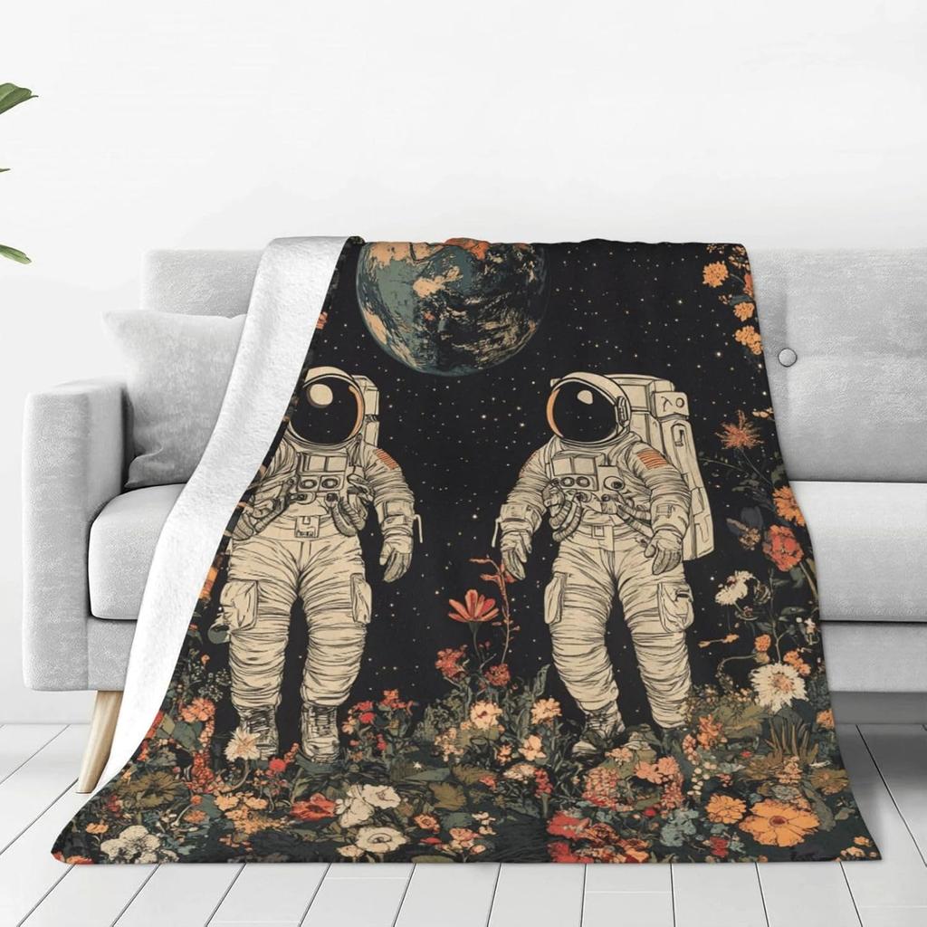 Cute Safari Animals Print Fleece Blanket Boho Nature Style Soft Warm Throw Interior Decoration Bedding Cover For Home50X60
