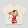 Sabrina Carpenter Unisex Vintage Pop Singer Tour Merch, Loose Pure Cotton Streetwear Women and Men T-shirt