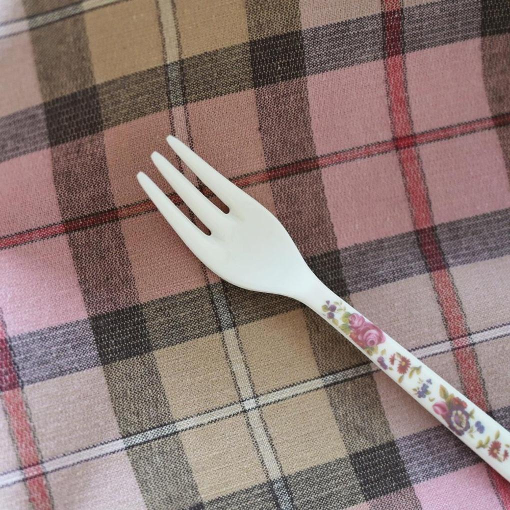Vintage Flower Melamine Tea Fork