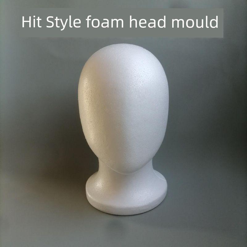 

Пенопластовая голова манекена Белая безликая для париков Упаковка для волос Модельная голова для стрижки волос Голова манекена для кос Демонстрационная голова манекена Женская White faceless foam head one