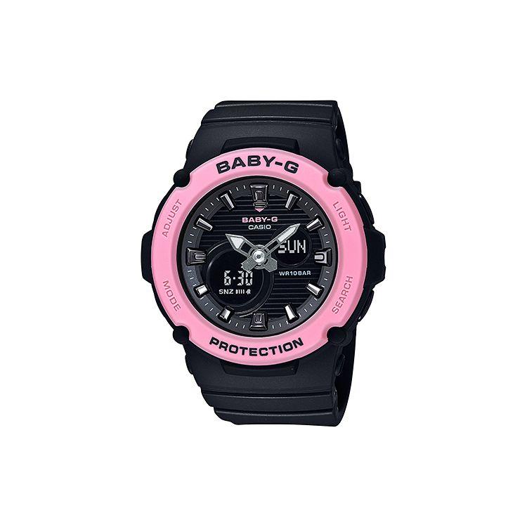 Casio Men's Black Baby-G Series 100M Water Resistant Quartz Movet Resin Strap Watch Wo Watches Bga-270-1A