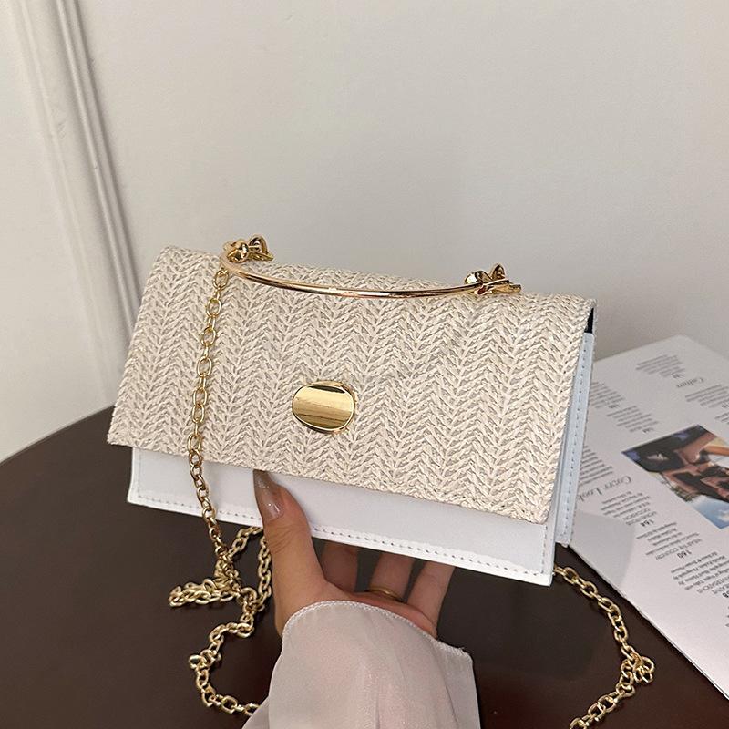 Handbag Small Bag Women's 2025 Summer New Woven Personalized Small Bag Fashion Personalized Retro Shoulder Handbag