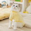 Pet Cat Four-Legged Warm Long Sleeve Sweater With Harness Loop Yellow Macaron Design
