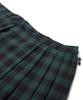 Penfield Cotton Check Pleated Skirt Green_Fs1Ws20F