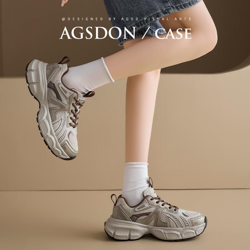 Augustine Platform Dad Shoes Women's 2025 New Autumn and Winter Fleece Thickened and Thin Running Shoes Casual Sports Shoes