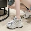 11CM High Heels Autumn Chunky Sneakers for Women Platform Sports Mesh Shoes Spring Woman Lace-up Thick Bottom Dad Shoes Ladies