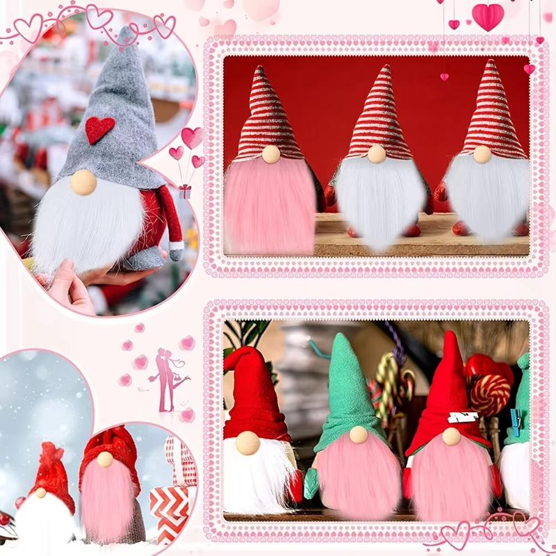 24pcs Valentine's Day Gnome Beard Making Costume Kit, DIY Craft Kit for Handmade Projects, Perfect for DIY Crafts
