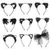 Spitzen Katzenohren Stirnband Frauen Mädchen Haarreif Party Dekoration Sexy Reizend Cosplay Halloween Kostüm Haarschmuck