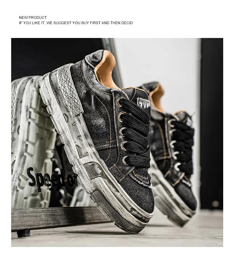 Men's Vulcanized Shoes Flat Non-slip Wear-resistant Breathable Sneakers Classic Fashion Canvas Casual Shoes Brand Shoes for Men