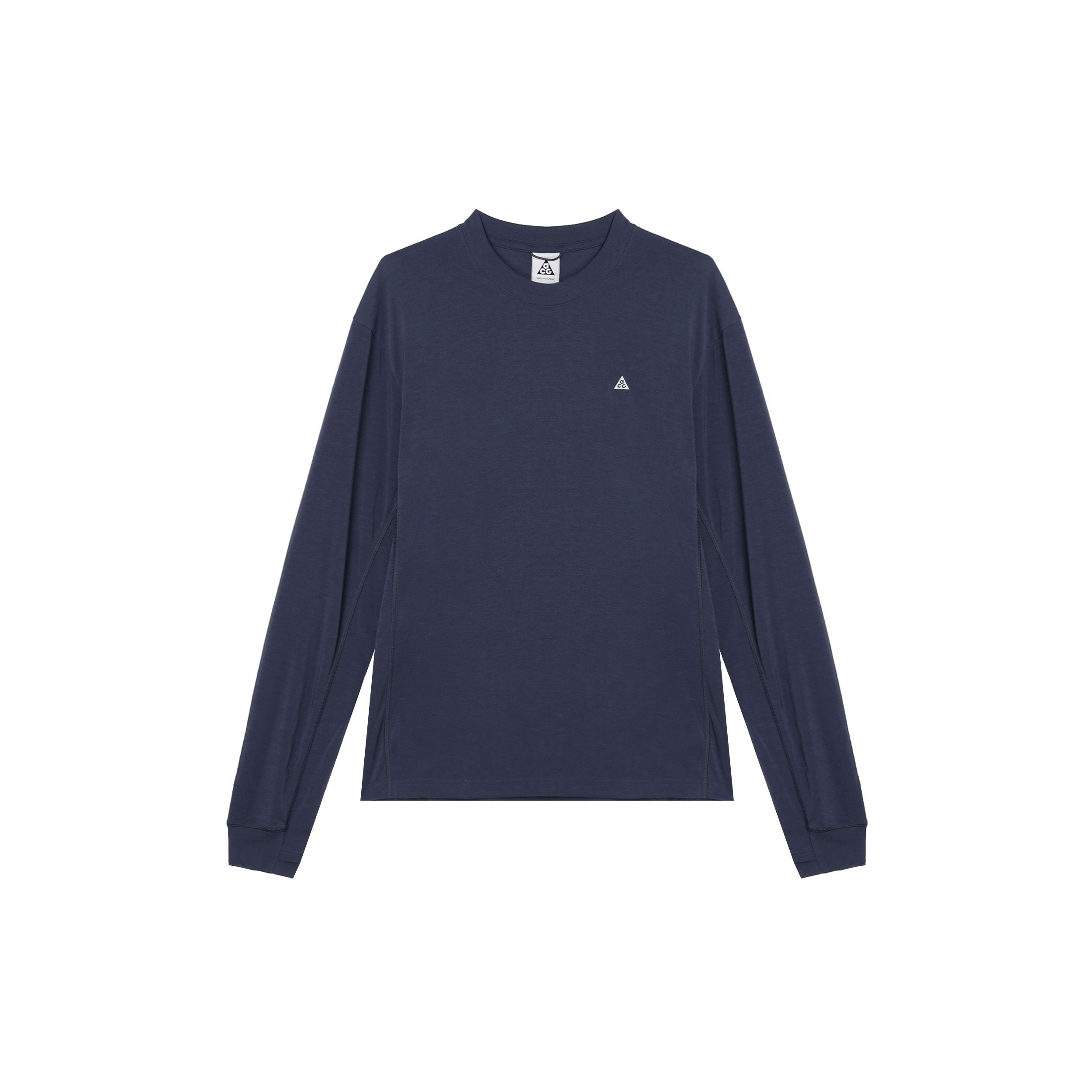 

Nike ACG Goat Rocks однотонная повседневная быстросохнущая футболка с круглым вырезом и длинными рукавами, мужские топы, молниеносно-синий FN8395-437 S