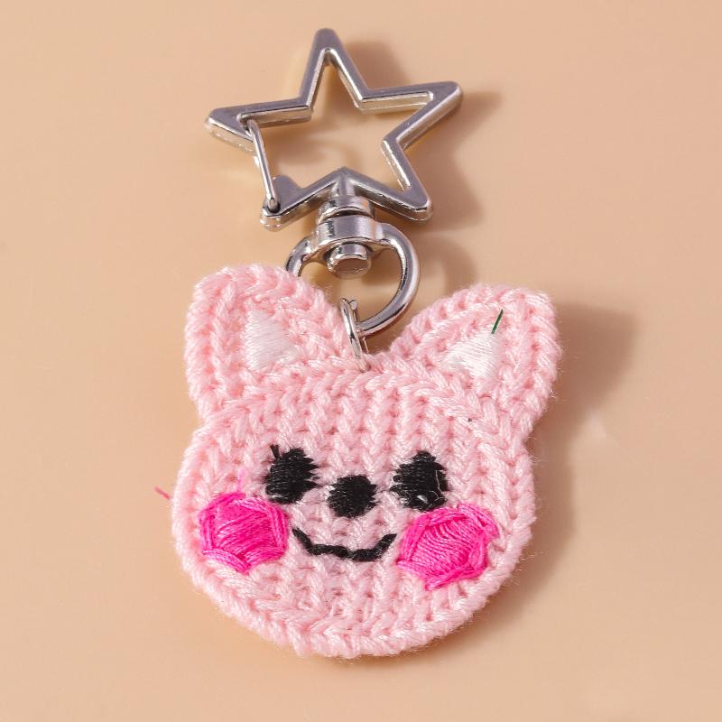 Niedliche Handgestrickte Cartoon-Tier Biene Welpen Schlüsselanhänger Gehäkelte Liebesherz Schlüsselanhänger Anhänger Handtaschen Dekor Damen Mädchen Schmuck Geschenke