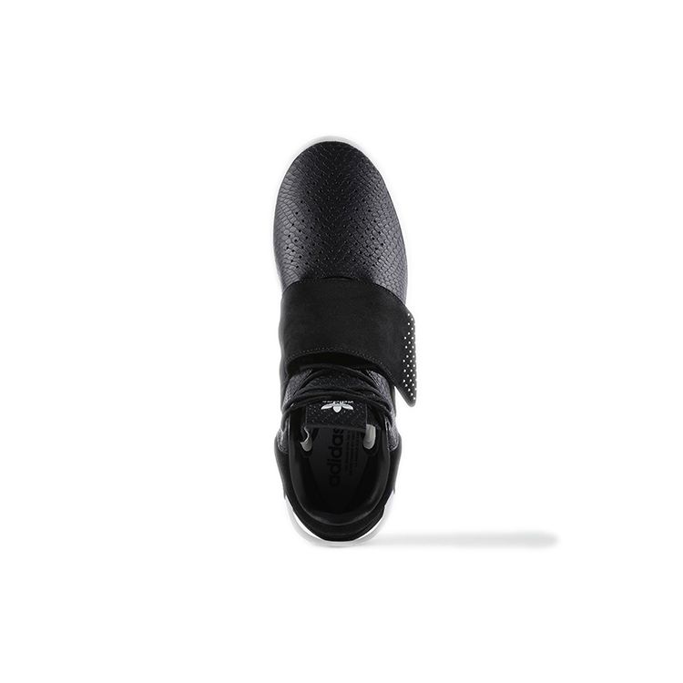 Adidas Originals Tubular Invader Strap Comfortable Non-Slip Durable Mid-Top Skate Shoes Men Sneakers Black BY3636